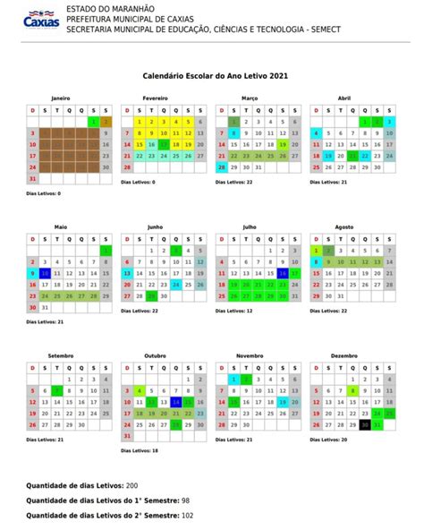 Blog do Ezequiel Neves Confira o calendário escolar 2021 da rede