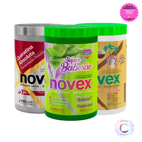 Creme De Hidratação Novex - Kit 3 Novex Creme de Tratamento Cronograma Hidratação, Nutrição e ...