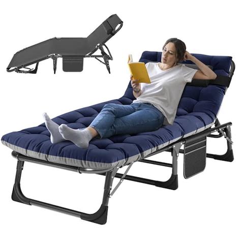 Boztiy Adjustable Position Adults Reclining Folding Chaise With