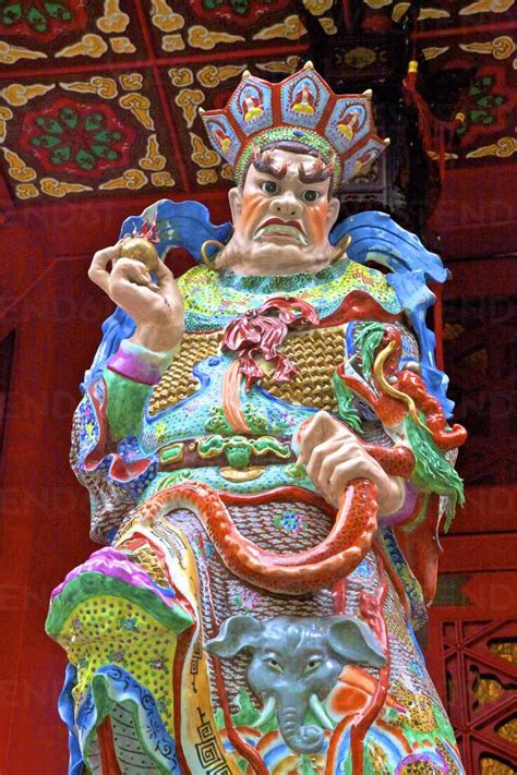 Statue Of Virupaksa One Of The Four Heavenly Kings At Wong Tai Sin