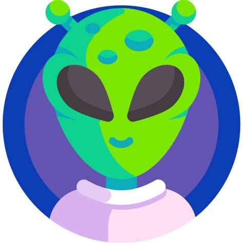 Alien Detailed Flat Circular Flat Icon