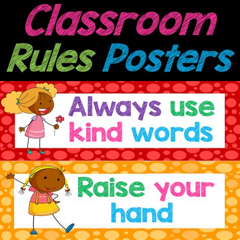 Preschool Classroom Rules Poster