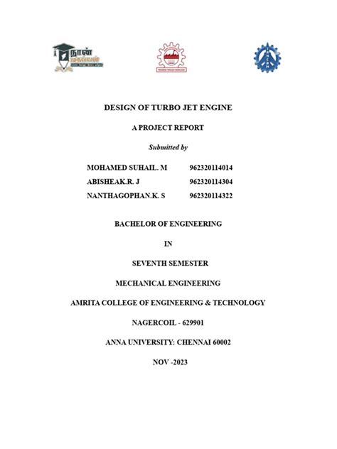 Design of Turbo Jet Engine | PDF | Energy Technology | Gas Technologies