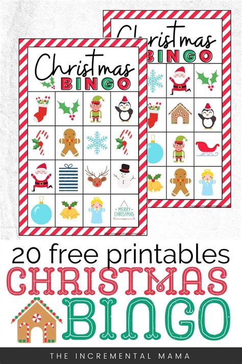 20 Free Printable Christmas Bingo Cards