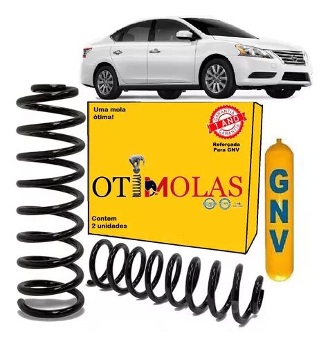 Par Mola Traseira Reforçada Gnv Nissan Sentra 2014 2015 2016