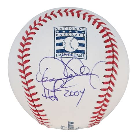 Dennis Eckersley Signed Hall Of Fame Logo Oml Baseball Inscribed Hof