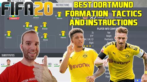 BEST DORTMUND Formation Tactics And Instructions FIFA 20 TUTORIAL