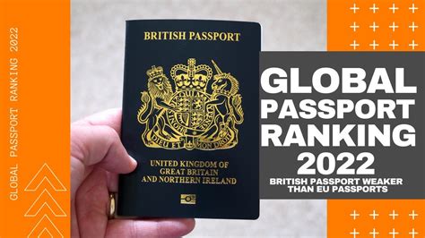 Global Passport Ranking 2022 UK Passport Weaker Than Other European