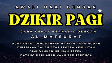 Putar Dzikir Ini Dzikir Pagi Mustajab Hari Kamis Pembuka Rezeki Dari