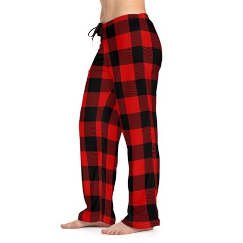 Red And Black Plaid Pajama Pants Cozy Nights Await Womens Lounge Pants