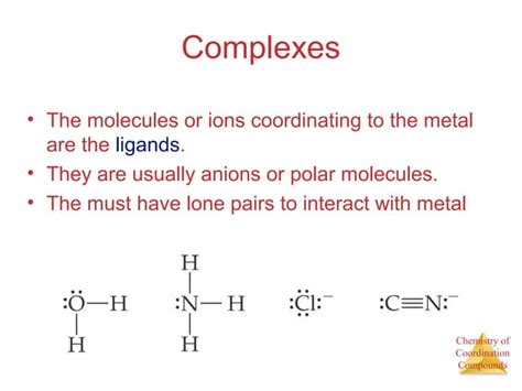 Coordination chemistry