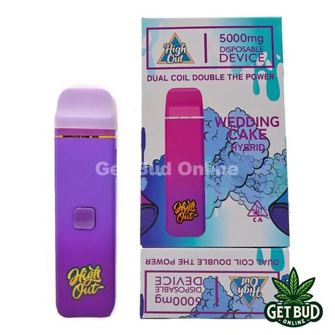 High Out Wedding Cake Hybrid Disposable Vape 5000mg 🔥 Get Bud Online Usa