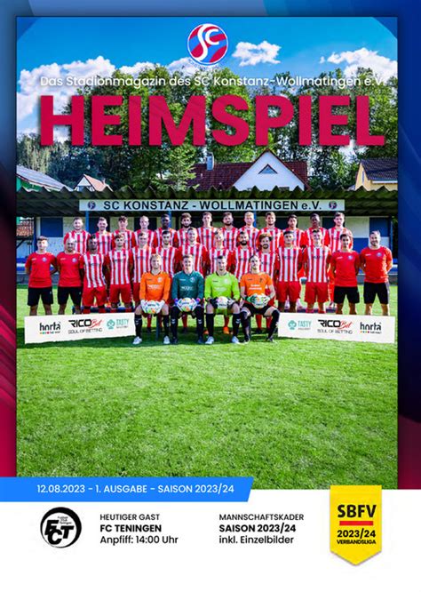 Heimspiel Das Stadionmagazin Des Sc Konstanz Wollmatingen E V