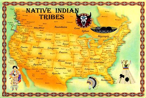 Map Of Indian Tribes Of North America