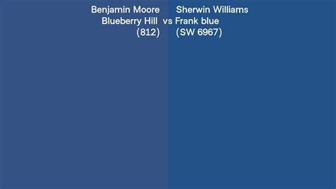 Benjamin Moore Blueberry Hill 812 Vs Sherwin Williams Frank Blue Sw