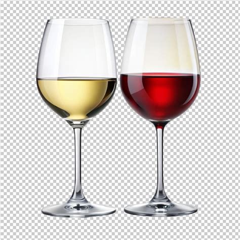 2 Copos De Vinho Em Fundos Transparentes PSD Premium