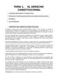 Tema El Derecho Constitucional Concepto Del Derecho Consti Apuntes