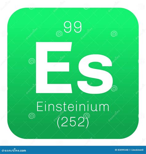 Einsteinium Es, Element Symbol From Periodic Table Series Stock Photography | CartoonDealer.com ...