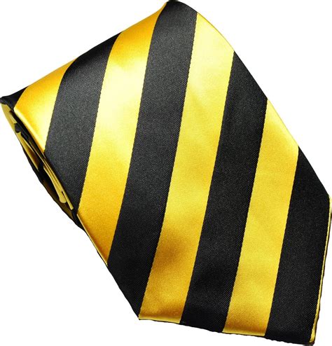 New Classic Striped Black Gold Jacquard Woven Silk Men S Tie Necktie At