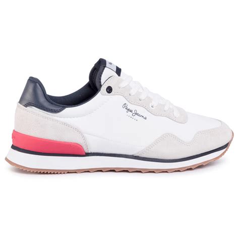 Sneakersy Pepe Jeans Cross Basic Pms Bia Y Eobuwie Pl