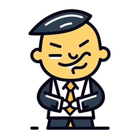 Premium Vector | Businessman smiling face vector cartoon illustration