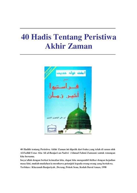 Pdf Hadis Tentang Peristiwa Akhir Zaman Dokumen Tips