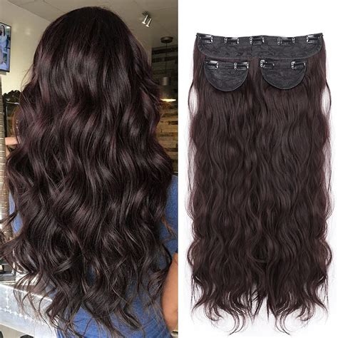 Dark Brown Wavy Hair Extensions Long Dark Brown Black Wavy Hair Extensions For Sale In Chatham