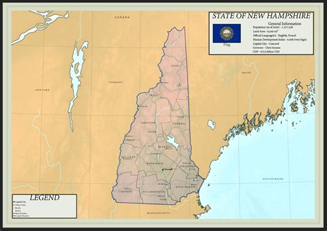 New Hampshire Colony Map