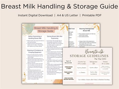 Breast Milk Handling And Storage Guide Breast Milk Storage Guidelines