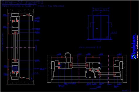 Aluminum Window Fixed Cloth Mobile Dwg Detail For Autocad Designs Cad