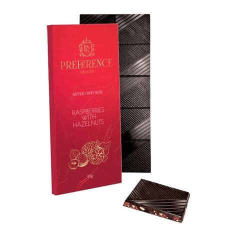 PREFERENCE Delight Шоколад горький с малиной и дробленным фундуком ...