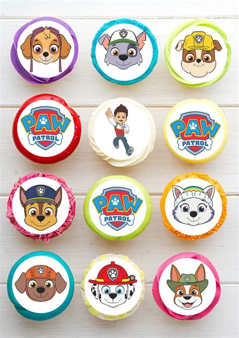 Paw Patrol Cupcake Toppers By Whimsicalbyannette On Etsy 27b