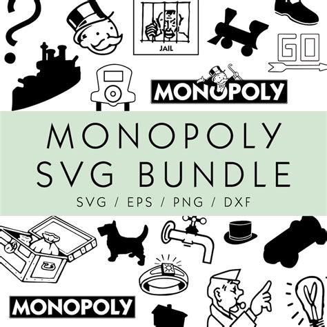 Monopoly Svg Bundle Monopoly Symbols Monopoly Characters Monopoly