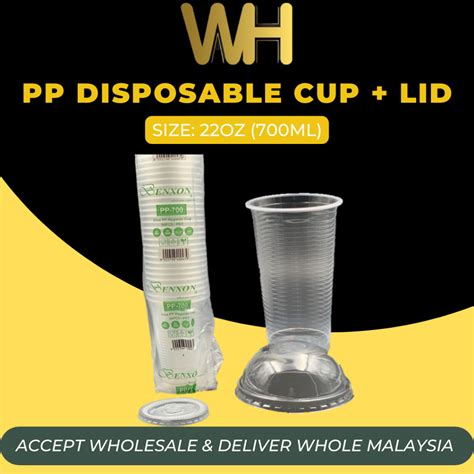 Sets Oz Pp Cup With Flat Lid Benxon Pp Disposable