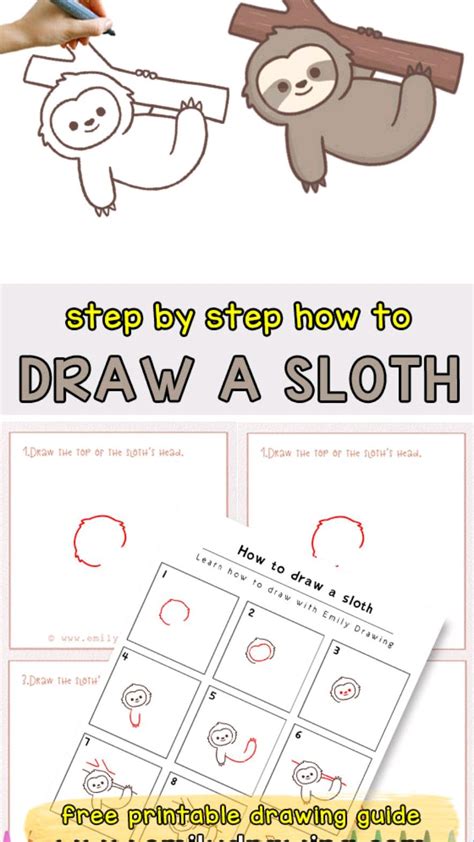 How to draw a sloth step by step tutorial – Artofit