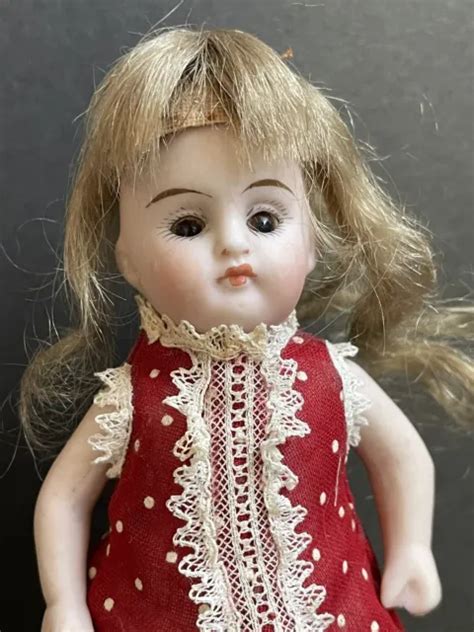 Antique German Miniature Kestner All Bisque Mignonette Doll