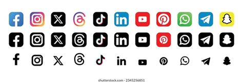 Iconos De Redes Sociales X Photos and Images & Pictures | Shutterstock