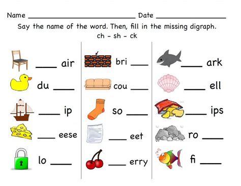 Free Printable Digraph Worksheets Printable Word Searches