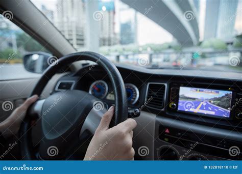 Hands Holding Steering Wheel Stock Photo Image Of China Dark