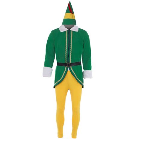 CosplayDiy Mens Elf Costume Buddy Costume Christmas ELF Cosplay Full