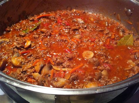 Salsa De Tomate Con Carne Molida Y Champi Ones Spaghetti Meat Sauce