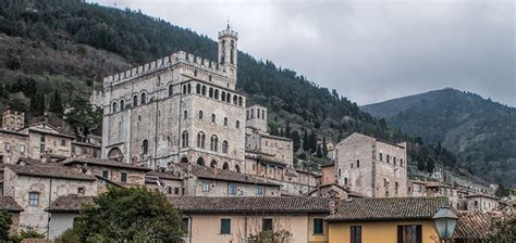 Gubbio, Umbria, one of the largest and best-preserved medieval towns in ...