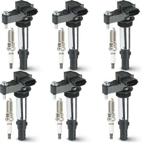 Hurotoms 6pcs Ignition Coil Pack With 6pcs Iridium Spark Plug Compatible With Buick