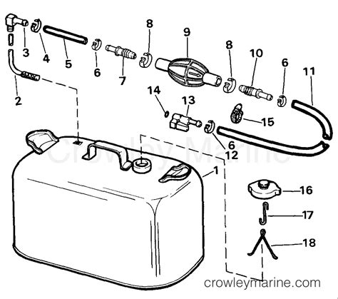 FUEL TANK 1987 Evinrude Outboards 70 E70ELCUR Crowley Marine