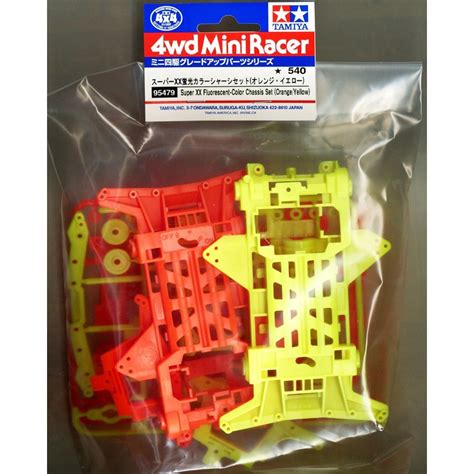 Tamiya Super Xx Fluorescent Color Chassis Set Orange Yellow