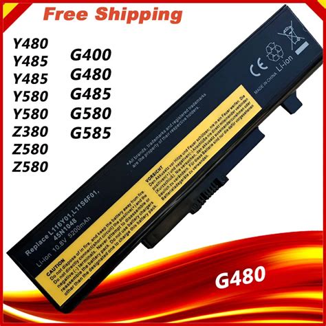 Laptop Battery For Lenovo G580 Z380 Y480 G480 Y580 L11S6Y01 L11L6Y01