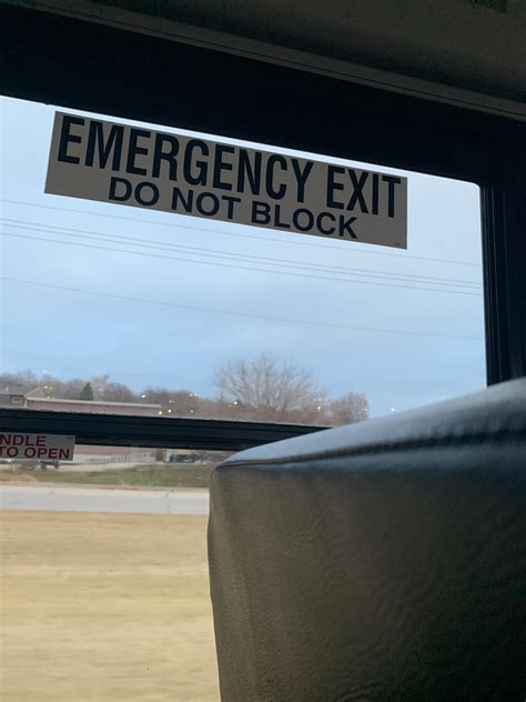 This emergency exit on my bus | Emergency, Exit, Bus