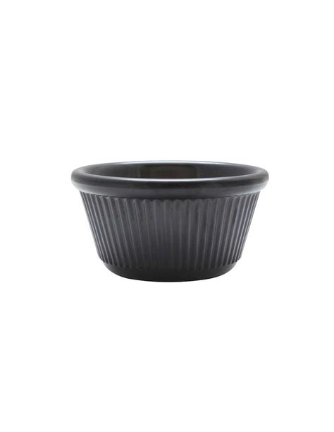 Ramekin Ranurado De Onzas Color Negro Thunder Ml Bl