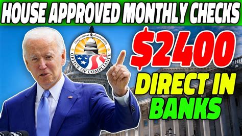 Big News House Approved New Bill Direct In Banks Monthly Checks