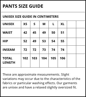 Size Guide - Pants – God's True Cashmere